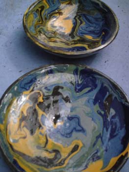Marbled dishes