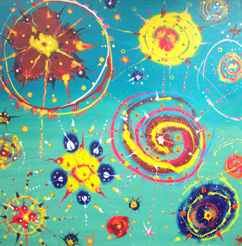 Star-Burst---Green----Acrylic