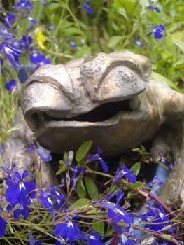 Ceramic Gold Frog